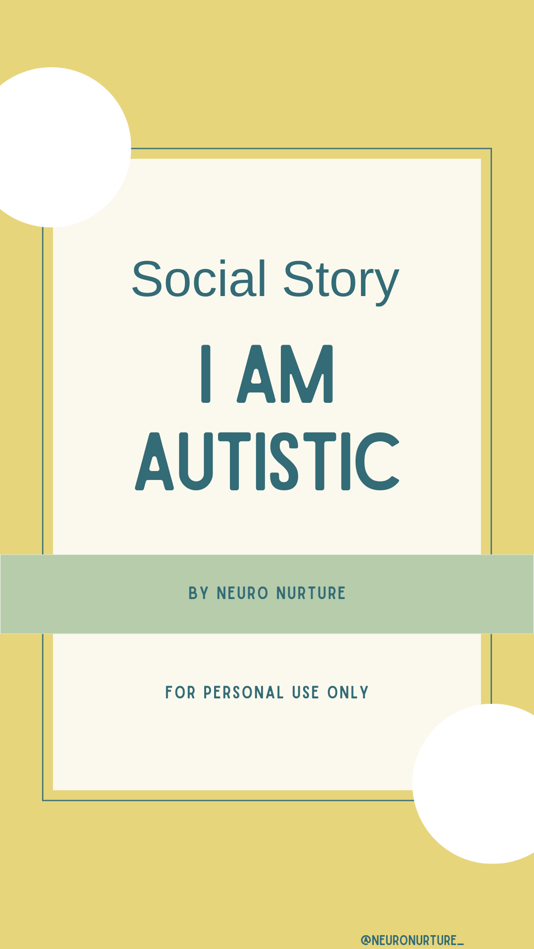 FREE Social Story: I am Autistic